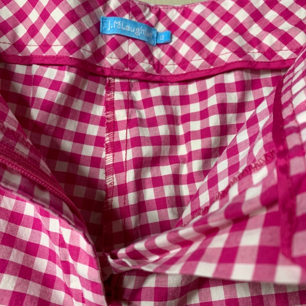 J.Mclaughlin Pink Checkered Pattern Pants - image 6